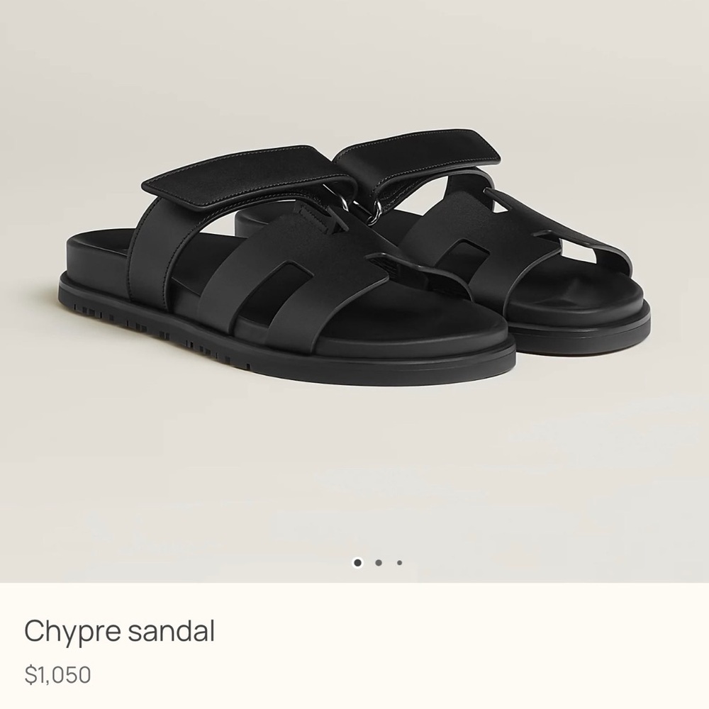 Black Hermes Chypre Sandal - Brand new 38.5